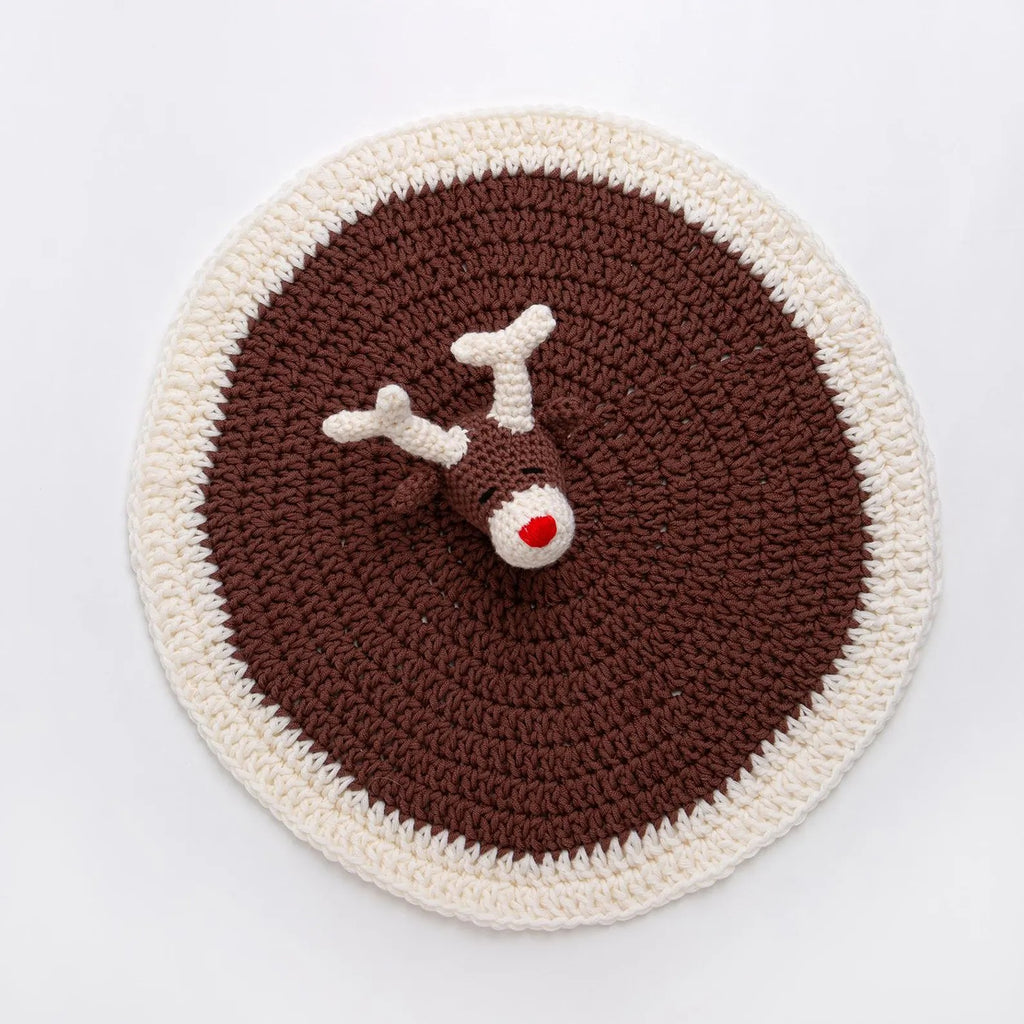 Reindeer Baby Comforter Crochet Kit