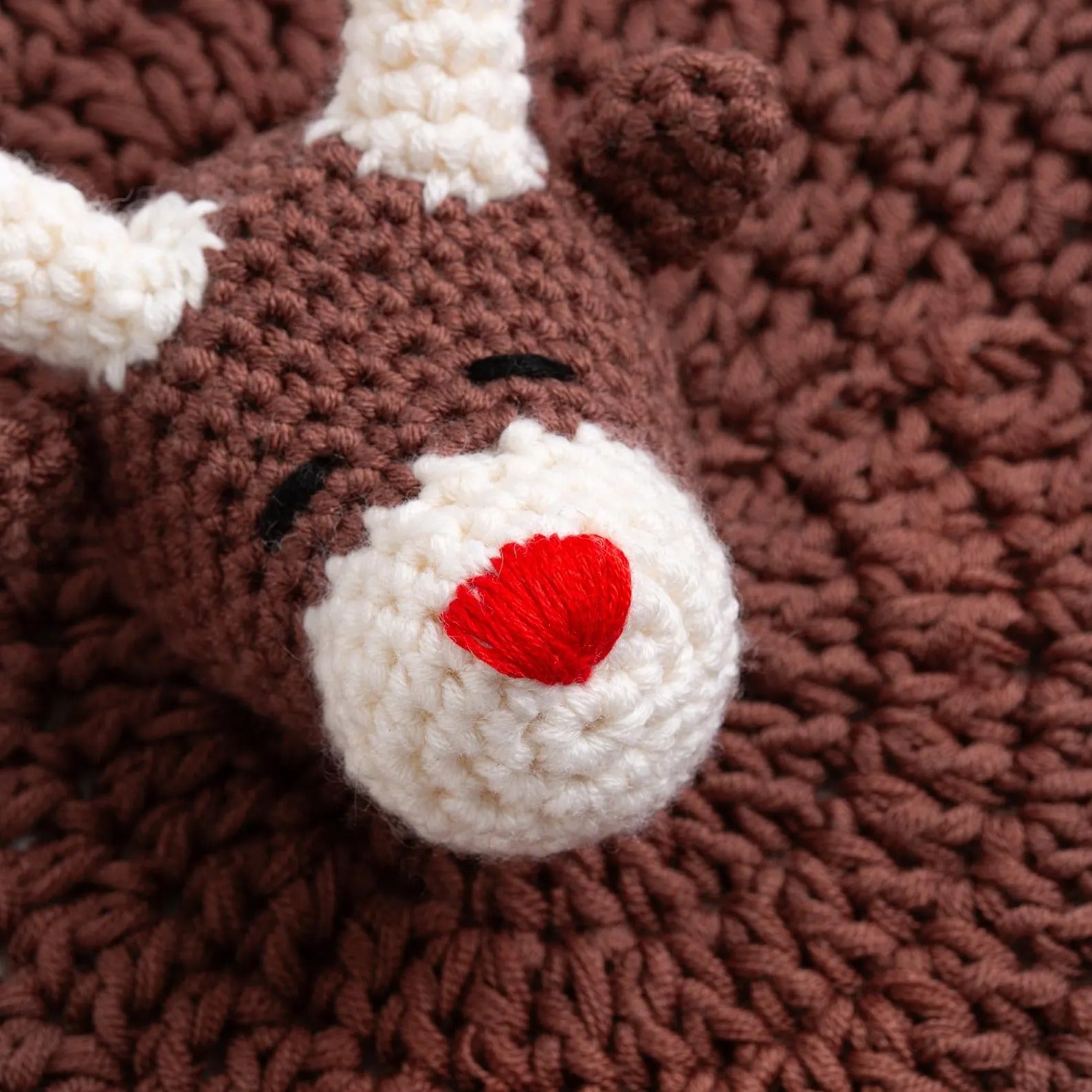 Reindeer Baby Comforter Crochet Kit